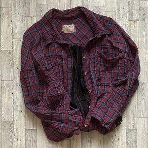 Free People/We The Free Cardiff Plaid button down size XL